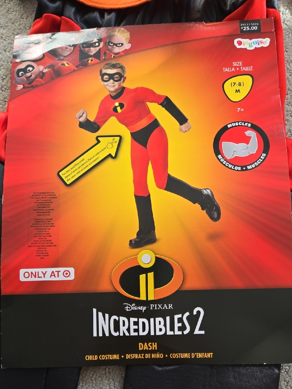 Disguise Incredibles 2 Dash Costume - Red, Black, Yellow